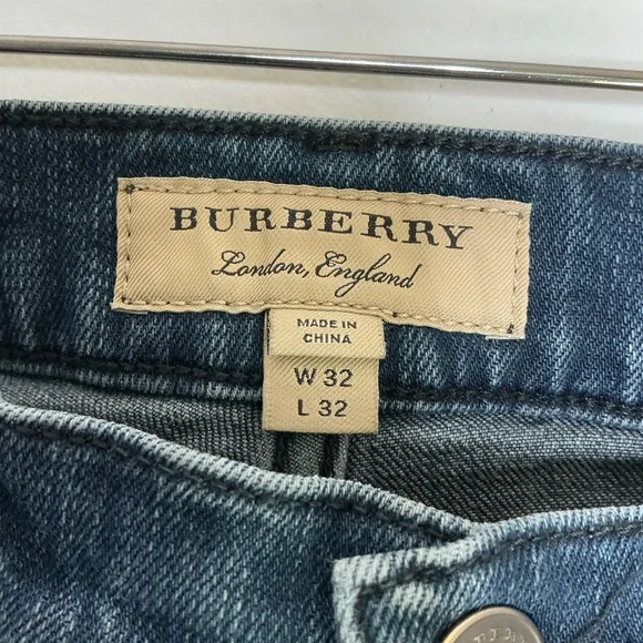 Burberry Straight Leg Button Fly Jean Size 32